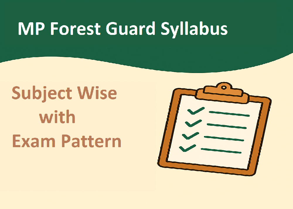 MP Forest Guard Syllabus 2025 Subject Wise